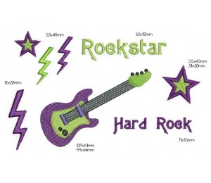 Stickserie - Rockstar Gitarre